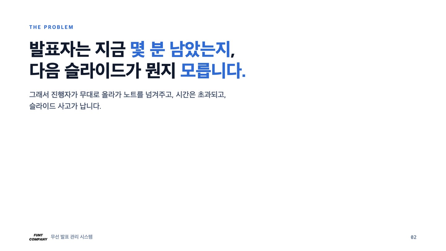 발표자는 지금 몇 분 남았는지 모릅니다